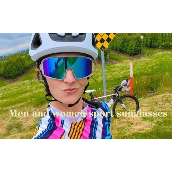 Män och kvinnors stora ram Mode Cykling Sport Solglasögon Run