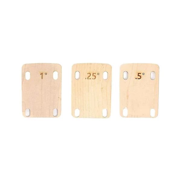 [PL】3 st gitarrhalsskims, bultmonterad halsplatta för gitarr- och basreparation, 0,25, 0,5 och 1 grad Guit