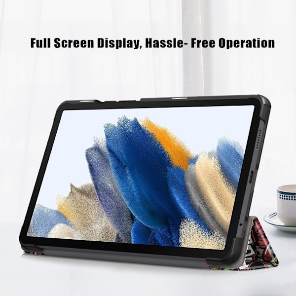 Samsung Galaxy Tab A9 Kotelo Tri-Fold Graffiti