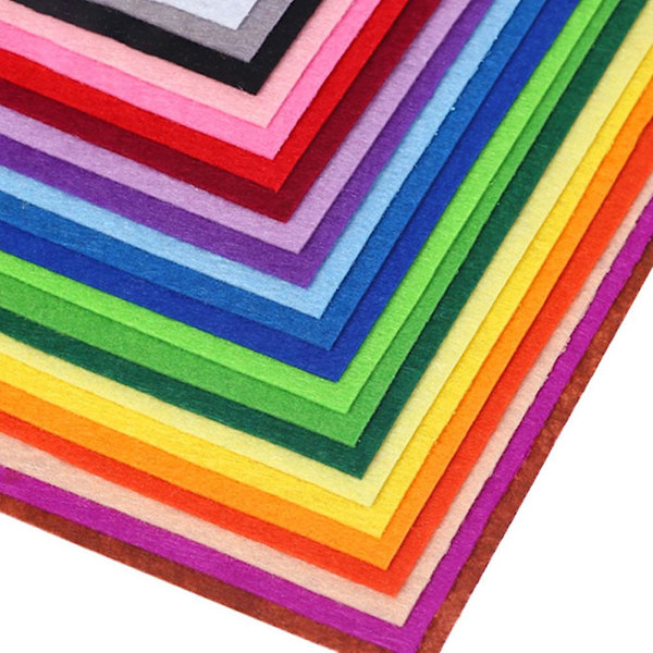 80 st DIY Filtduk Material Filttyg Filtark DIY Tillbehör för Leksak Konst Hantverk Tillverkning (40 Ark 15x15cm + 40 Ark 10x15cm)