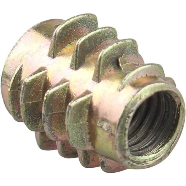 50-pack M6*13MM Inbyggda Mutter Trämöbelgängade Skruvar
