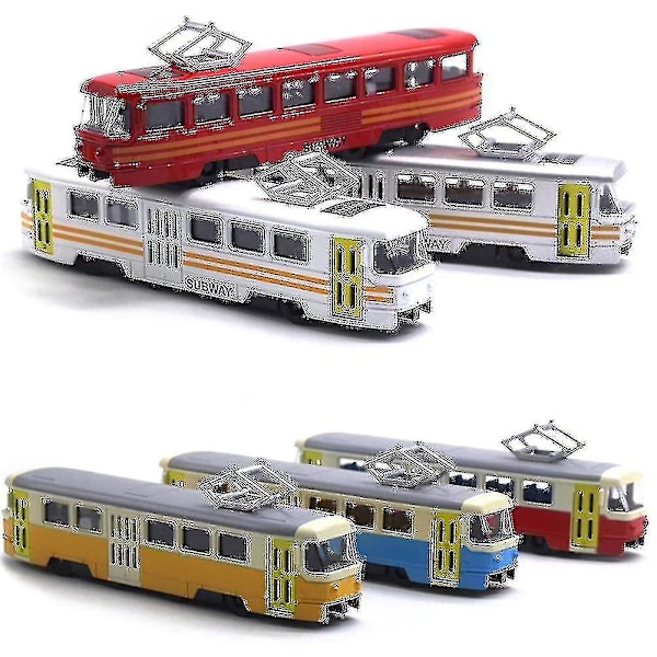 Tog Die-cast Leketøybil Musikalsk Lysende for Barn Leketøy Feriegave