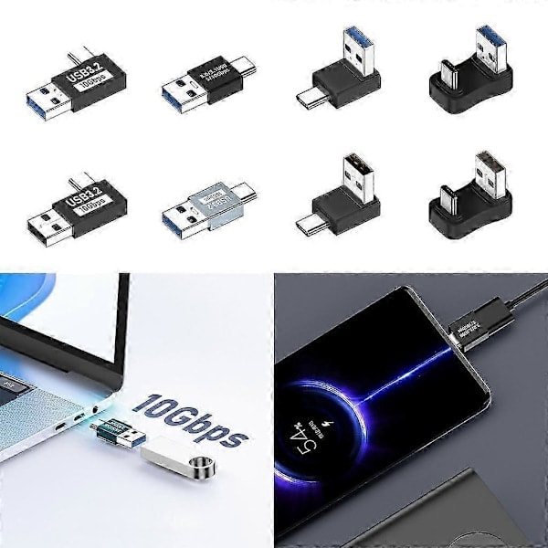 USB C Hann til USB3.1 Hann Adapter Konverter opptil 10Gbps Dataoverføring