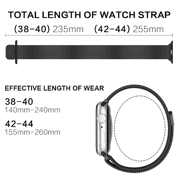 ColorPop Milanese Loop Metalliranneke Apple Watch 42/44/45/49 mm