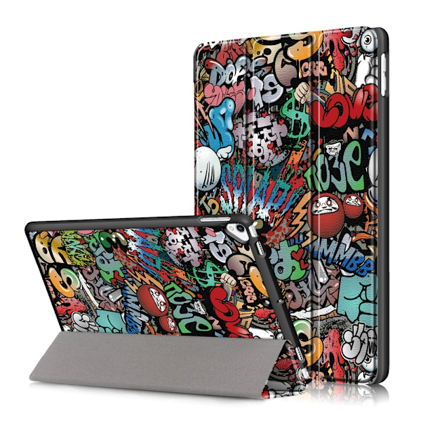 iPad 10.2 2019/2020/2021 Kotelo Tri-Fold Grafitti