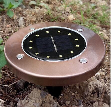Utendørs solcellelamper, 4 stk LED-marklamper for hage IP65 vanntett
