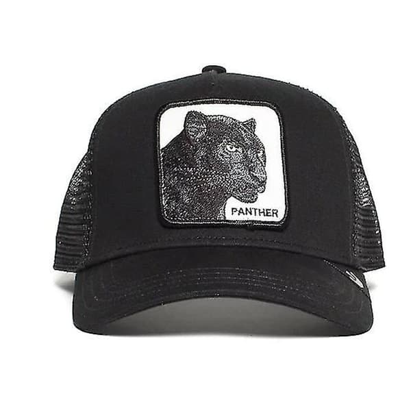 Sort Panter Mesh Cap Sommer Baseball Cap Trucker Hat (1 stk - Sort)