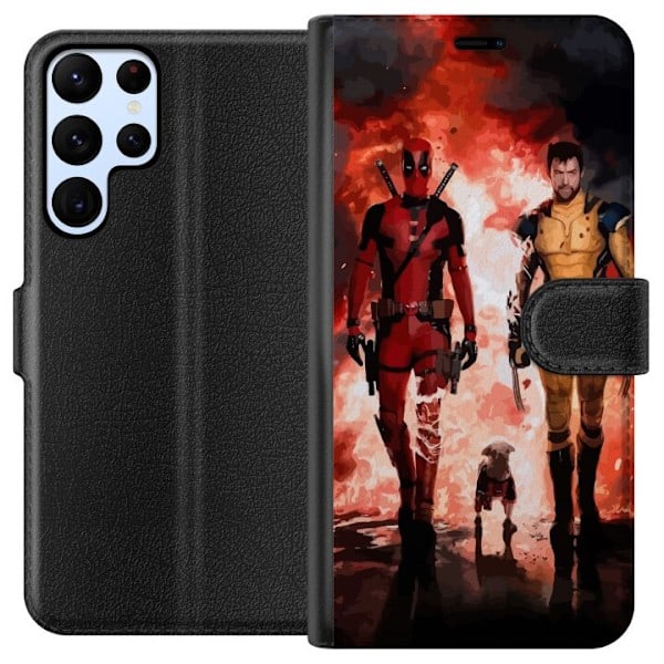 Samsung Galaxy S22 Ultra 5G Lompakkokotelo Wolverine Deadpool