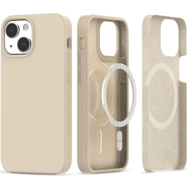 Tech-Protect iPhone 14/13 Kuori MagSafe Silikoni Beige