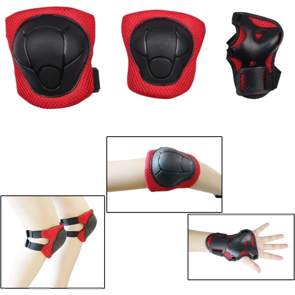 Barn/Ungdomsskydd - Knäskydd Armbågsskydd Handledsskydd för rullskridskor, inlines, skateboard - Skyddsset
