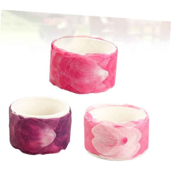 3 stk. Washi-tape med blomsterblader Dekorativ klistremerke Barnas Washi-blader for Washi-blader Rose Dekorativ av blomster Søte Washi-tape klistremerkepa...