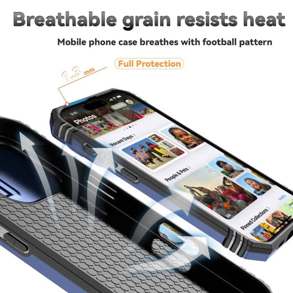 iPhone 16 Pro Deksel CamShield Ring Hybrid Blå