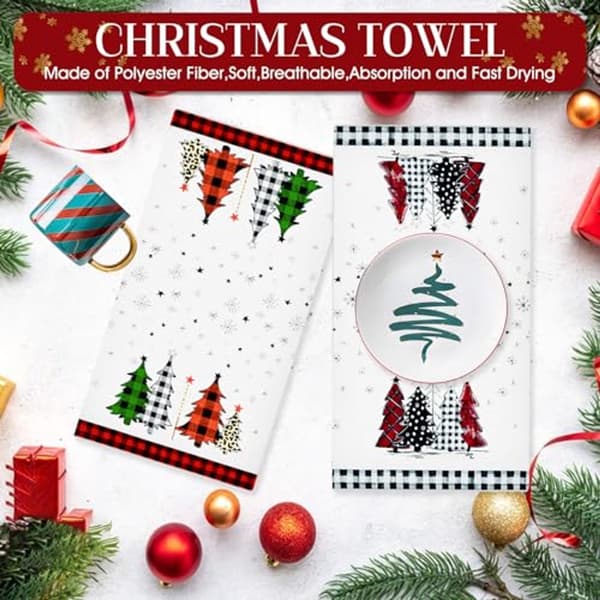 Julkökshanddukar Bomull 66 x 45 cm - Set om 2 - Vit
