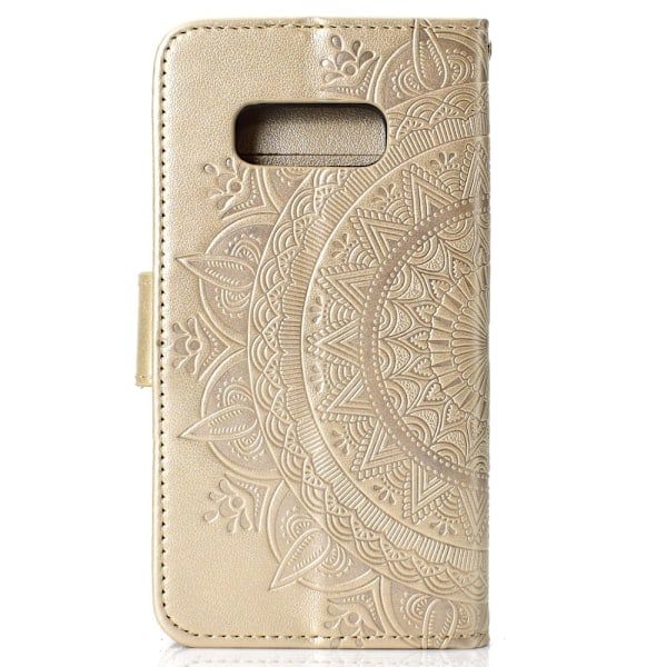 Samsung Galaxy S10e - Mandala Plånboksfodral - Guld Gold Guld
