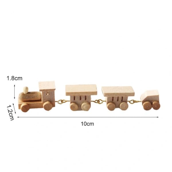 2kpl Mini Puujuna Juna Simulaatiomalli Lelu B-2PCS B-2PCS B-2kpl