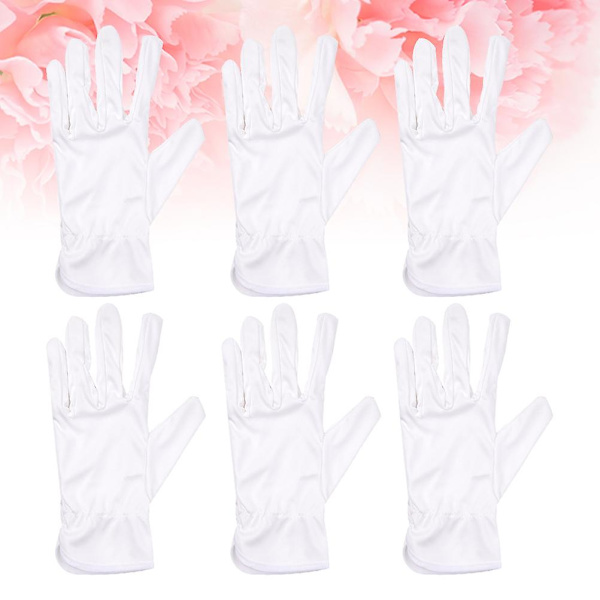 10 Par Mikrofiberhandskar Dammfria Handskar Kosmetiska Handskar Etikett Handskar Smycken Torka Handskydd (Storlek L)