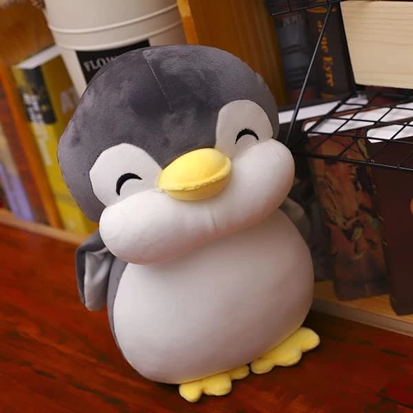 (Harmaa, 45 cm) Pehmo Pingviini Pehmolelut, Pehmeä Peng【PL】