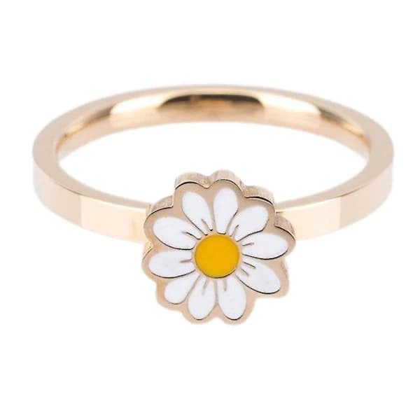 Daisy Blomma Meditationsring Stressreducerande Snurrande Bandring Present【PL】