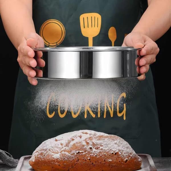 6 stk Rustfrie Runde Melsikter Rustfrie Finmaskede 40 Mesh for Baking av Kaker Brød