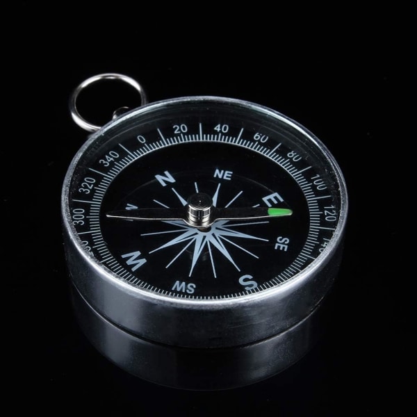 Minikompass, fickkompass i aluminium för utomhuscamping H