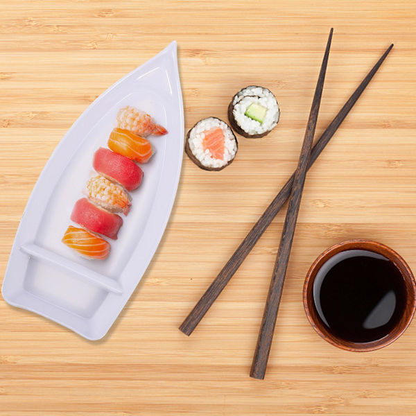 Båtförmad Tallrik Snacksfat Sushi Serveringsbricka Japansk Stil Sushi Tallrik