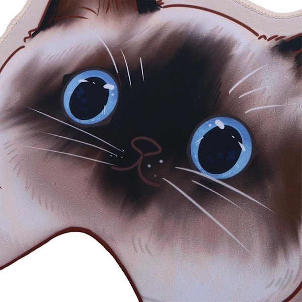 2-i-1 Siamese Katt Musematte Sett, Søt Sklisikker Skrivematte til Hjemmekontor