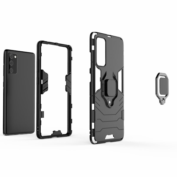 Samsung Galaxy S20 FE - Hybridirengaskotelo - Musta Musta Musta