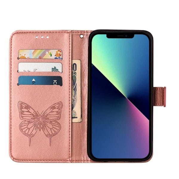 iPhone 15 Pro Max Skal Fjärilstryck Roséguld