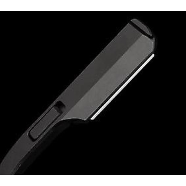2 kpl Ammattimainen partaveitsi tarkkaan parranajoon alumiinikahvalla (5*0,8 cm) Terät eivät sisälly kannettavaan partaveitseen Kulta&Musta 16*3,3*13,3 cm