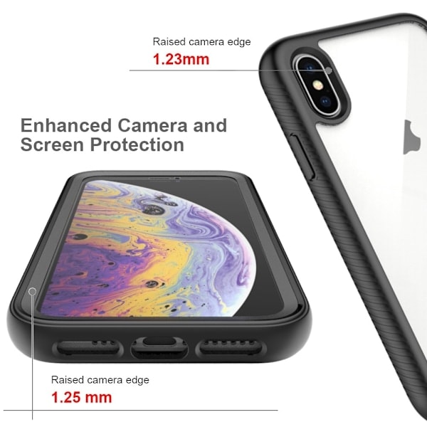 iPhone X/Xs Deksel 360 Hybrid Defense Svart