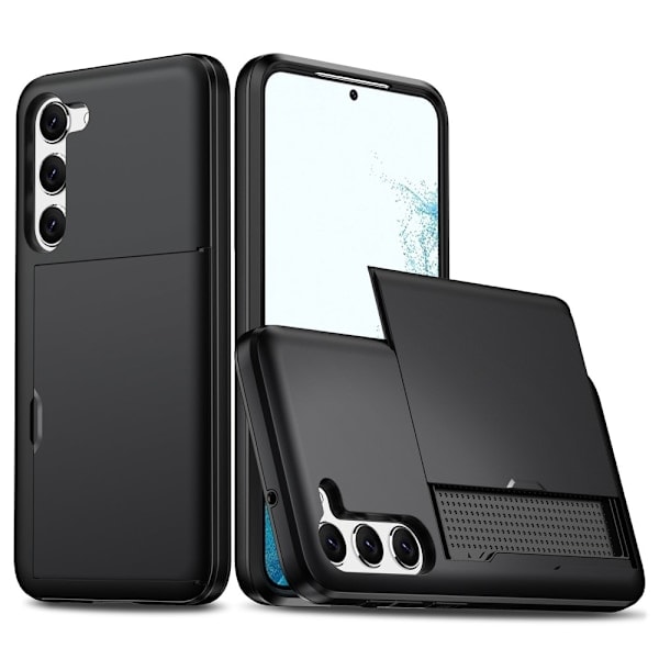 Samsung Galaxy S23 Plus Kuori Korttitaskulla Musta