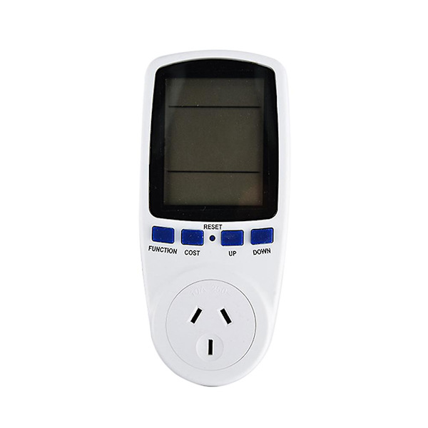 Virrankulutusmittari Sähkönkulutusmonitori Kwh-laskin LCD-näytöllä ja AU-pistokkeella