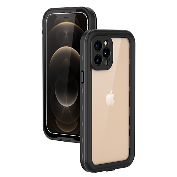 REDPEPPER iPhone 12 Pro Kotelo 360 Vedenpitävä IP68 Musta