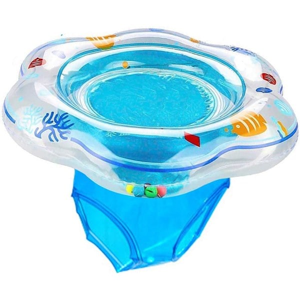 Babybadring, Poolbadring med Säkerhetssäte för Bebisar 12-48 Månader, Dubbel Airbag, Lämplig för Babysimning