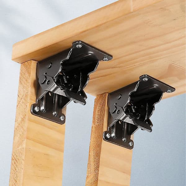 4 stk. Foldbare Beslag 0-90 Grader Selvlåsende Foldbare Benhængsler T[PL]
