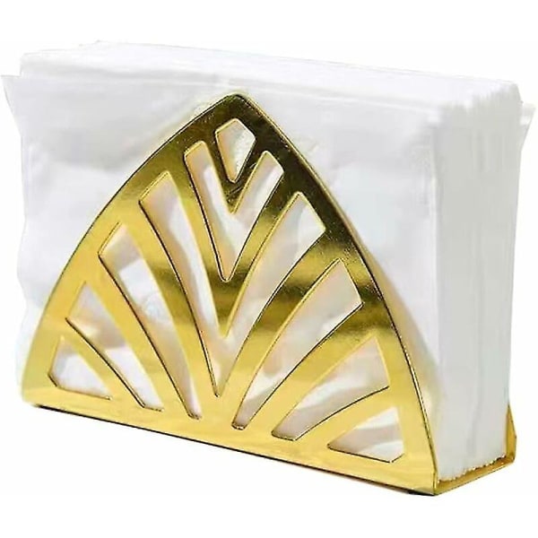 Servetthållare Ihålig pappershållare, rostfritt stål Triangulär vertikal servetthållare för matbord 13*4*9cm