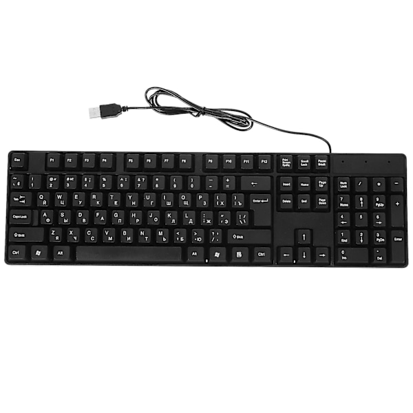 Kontortastatur Kablet USB Russisk Tegn Desktop Computertastatur Forsyning