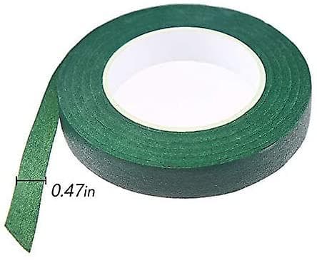 2 rullar mörkgröna blomtejp, bukettstjälktejp för blomsterbindning, 1,27 cm bred med 55 meter [PL]