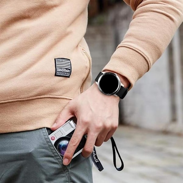 20 mm armband för Garmin Vivoactive 3/3 Music/Venu/Venu 2 Plus/sq/sq 2/Forerunner 245/645/55, mjukt silikon utbytesarmband