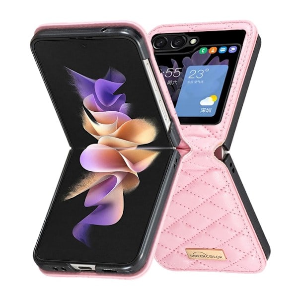 Samsung Galaxy Z Flip 5 Cover Diamant Tekstur Rosa