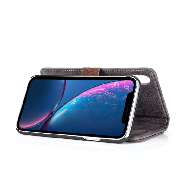 DG.MING 2-i-1 Magnetisk Wallet iPhone XR Brun