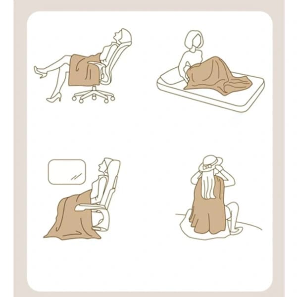 {PL}Plysjpledd for sofa 100x150 (gul)