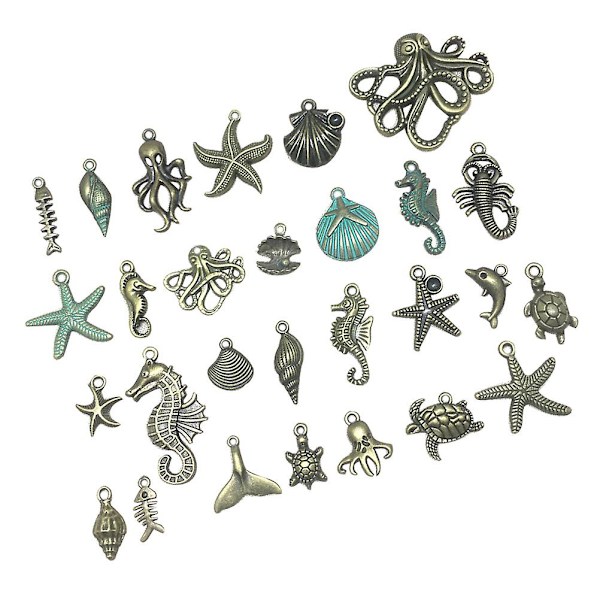 56 kpl Conch Hoop -korvakorut Labret-korut Metalliriipusmallisto Merieläinriipus