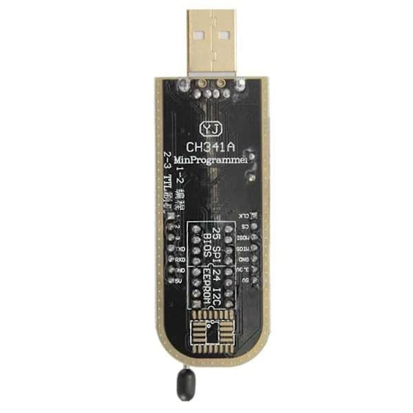 CH341a 24 25 Serie Eeprom Flash Bios Usb Programmeringsmodul + Soic8 Sop8 Testklemme for Eeprom 93cxx