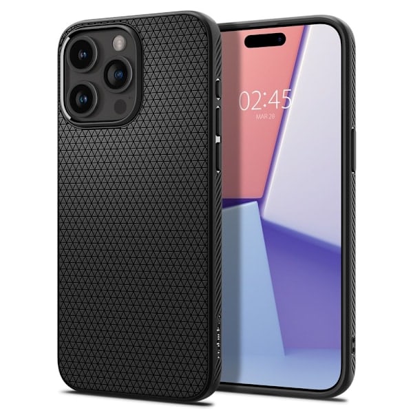 Spigen iPhone 15 Pro Max Deksel Liquid Air Matt Svart