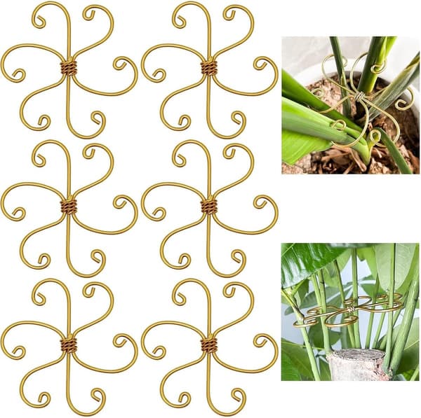 Växtstöd - Monstera växtstöd i järn, justerbart - för klätterväxter - 11*11 cm - Guld