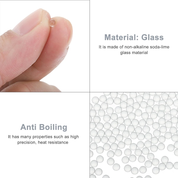1 Förpackning Experimentella Glaspärlor Anti-Kokning Glaspärlor Hög Precision Glaspärlor