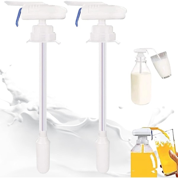 Mælkedispenser Køleskabshane Automatisk 2 stk, Mini Ølfad Dispensere, Bærbar Mælke Juice Øldrikdispenser til Køleskab Udendørs Hjem Køkken