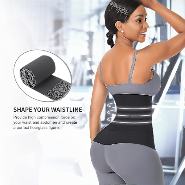 Midjetränare för Kvinnor Midjeformare Wraps för Mage med Loop Snatch Bandage Wrap Plus Size Magbandage-