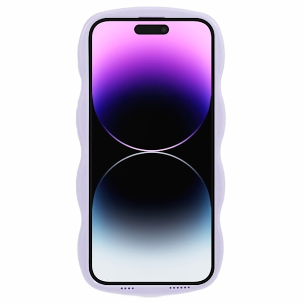 iPhone 14 Pro Max Mobilskall Bølgete Tekstur Lilla